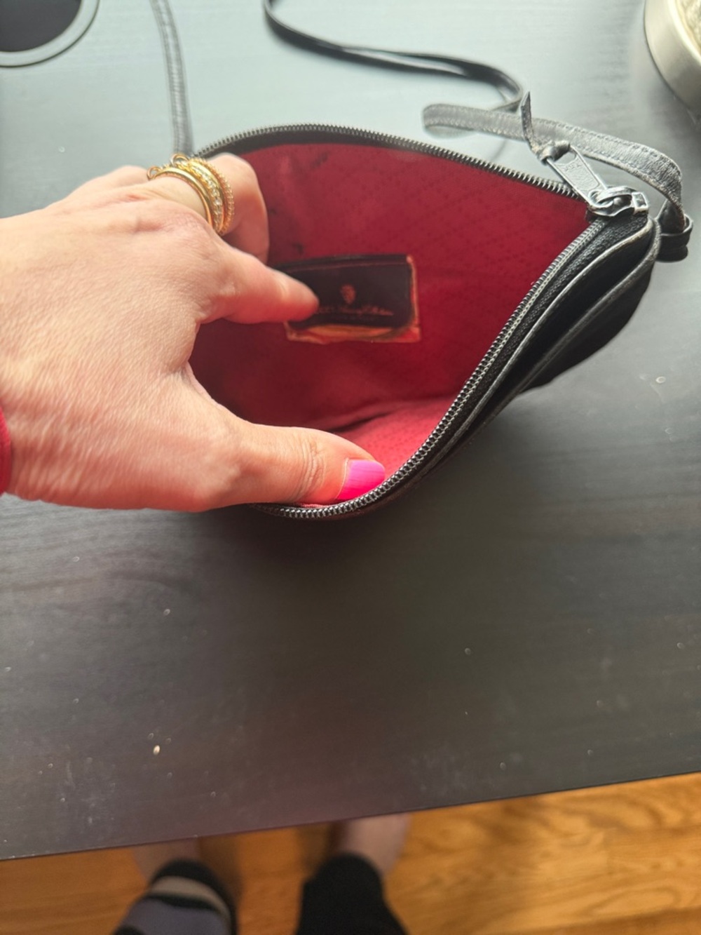 Gucci Black Monogram Crossbody with Gold-Tone Logo - Picture 6 of 11